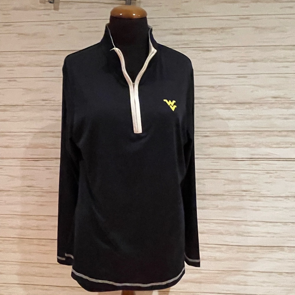 NWT!  WVU Cutter and Buck drytec top